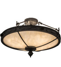 2nd Avenue Designs White 196691 - 26" Wide Arabesque Semi-Flushmount