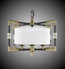American Brass & Crystal CH3702-32G-ST-HL - 4 Light Magro Drum Shade Chandelier