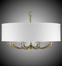American Brass & Crystal CH5427-35S-ST-GL - 32 inch Kensington Drum Shade Chandelier