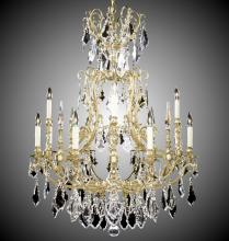 American Brass & Crystal CH7027-O-04G-PI - 8+4 Light Parisian Chandelier
