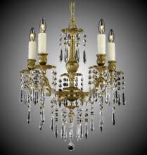 American Brass & Crystal CH7813-U-16G-PI - 5 Light Parisian Spire Chandelier