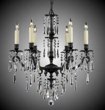 American Brass & Crystal CH7814-U-02G-ST - 6 Light Parisian Spire Chandelier