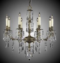 American Brass & Crystal CH7815-U-10W-PI - 8 Light Parisian Spire Chandelier