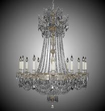 American Brass & Crystal CH8144-P-04G-PI - 12+ 12 Light Valencia Chandelier
