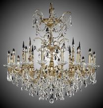 American Brass & Crystal CH9383-O-12G-PI - 16 Light Venetian Chandelier