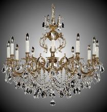 American Brass & Crystal CH9579-O-12G-PI - 12 Light Rosetta Chandelier
