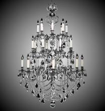 American Brass & Crystal CH9582-O-12G-PI - 24 Light Rosetta Chandelier