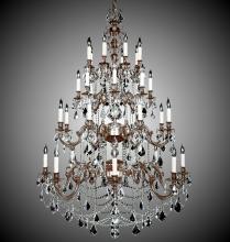 American Brass & Crystal CH9583-A-05S-ST - 32 Light Rosetta Chandelier