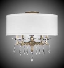 American Brass & Crystal FM5622-G-35S-36G-ST-GL - 19 inch Kaya Drum Flush Mount