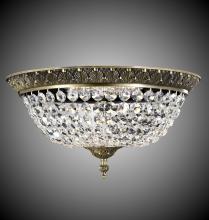 American Brass & Crystal FM8619-P-12G - 19"W L.E.D Corinthian Flush Mount
