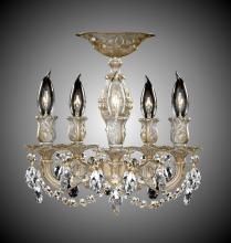 American Brass & Crystal FM9501-A-04G - 5 Light Rosetta Flush Mount