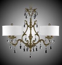 American Brass & Crystal IL9661-A-12G-PI-PG - 6 Light Chateau Island Light