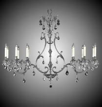 American Brass & Crystal IL9675-2-O-07G-PI - 12 Light 2 Arm Chateau Island Light