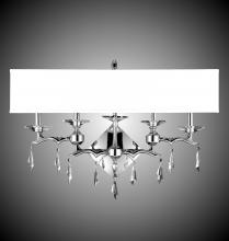 American Brass & Crystal WS5663-G-35S-37G-ST-GL - 4 Light Kaya Rectangular Shade Wall Sconce