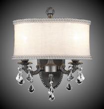 American Brass & Crystal WS6532-O-01G-PI-PG - 2 Light Llydia Wall Sconce