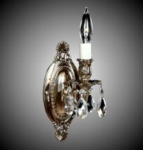 American Brass & Crystal WS9411-A-03G-ST - 1 Light Oblong Wall Sconce