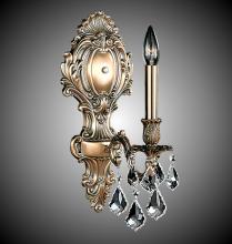American Brass & Crystal WS9423-O-01G-ST - 1 Light Fleur-De-Lis Medium Wall Sconce