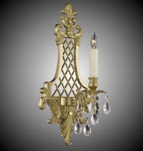 American Brass & Crystal WS9453-A-02G-PI - 1 Light Lattice Medium Wall Sconce