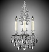 American Brass & Crystal WS9486-A-02G-PI - 3 Light Filigree Extended Top Wall Sconce
