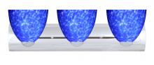 Besa Lighting 3WZ-757286-LED-CR - Besa Wall Sasha Chrome Blue Cloud 3x9W LED