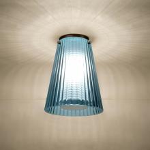 Besa Lighting DIONBLC-BR - Dion Ceiling, Blue Shade, Bronze Finish, 1x60W E26 Base