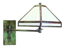Arroyo Craftsman PSA-1OAM-RB - pasadena wall mount swing arm one light, oak tree filigree